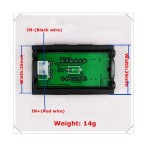 Digital Voltmeter with red LEDs, 3.5 - 30 V, black case, 4-digit and 2-wire